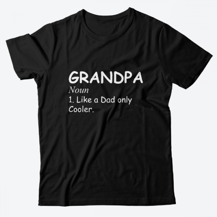 Футболка в подарок для дедушки с надписью "Grandpa. Noun. Like a Dad only Cooler."